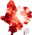 Leicester (45.06% White British)