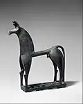 Horse figurine (Geometric); c. 800-700 BC; bronze; height: 17.6&nbsp;cm; Metropolitan Museum of Art (New York City)