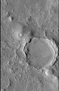 CTX Image in Protonilus Mensae, showing location of next image