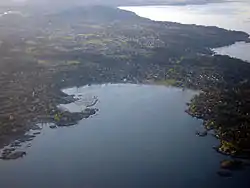 Areal view of Saanich, British Columbia