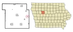 Location of Somers, Iowa