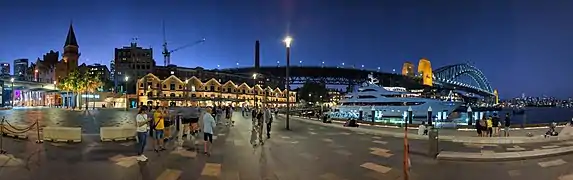 Christmas night panoramic view at Campbell's Cove