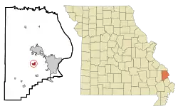 Location of Gordonville, Missouri