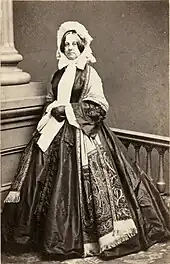 Portrait of Caroline Fillmore looking straight ahead