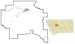 Location of Black Eagle, Montana