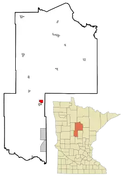 Location of Chickamaw Beachwithin Cass County, Minnesota