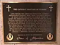 Catholic Heritage of Florida Plaque in Cathedral-Basilica located in narthex