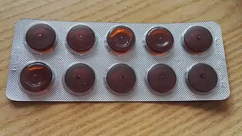 Tablets containing C.&nbsp;islandica used as a dry cough remedy