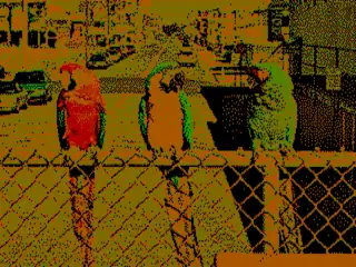 320&nbsp;×&nbsp;200 in 4 colors palette 0 low intensity