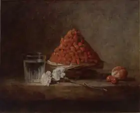 A Basket of Wild Strawberries (ca, 1760), oil on canvas, 38 x 46&nbsp;cm., private collection