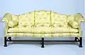 Marlborough-leg camel-back sofa (ca. 1775-1800), attributed to Thomas Affleck, Philadelphia.