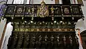 Choir balcony with arms of Sigismund III Vasa in the St. John's Archcathedral in Warsaw