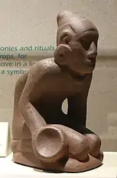 Chunkey player flint clay figurine from Cahokia