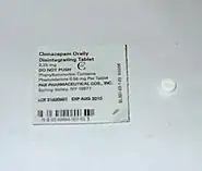 Clonazepam orally disintegrating tablet, 0.25&nbsp;mg