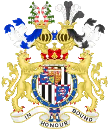 Coat of arms of the 2nd Marquess of Milford Haven, after his appointment as GCVO