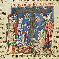 Saint Helena Finding the True Cross, Weissenau Abbey, Germany, c. 1170