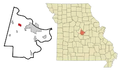 Location of St. Martins, Missouri