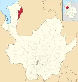 Location of the municipality and town of San Pedro de Urabá in the Antioquia Department of Colombia