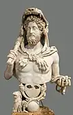 Emperor Commodus dressed as Hercules (c. 191 AD, in the late imperial "baroque" style)