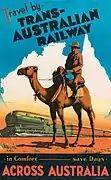 Poster advertising the Trans-Australian about&nbsp;1940