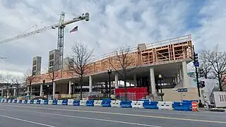 Mazza Gallerie: old building razed, new building under construction, March 2024