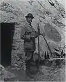 Count Henry Russell in front of one of his caves on the Vignemale