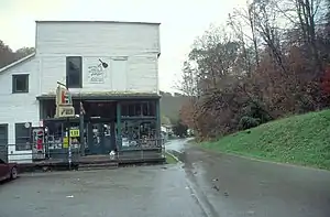 An old-fashioned country store stands by the roadside in Van Lear.