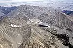 Crazy Peak (left background) rises above a relatively barren region