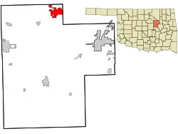 Location within Creek County and Oklahoma
