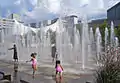 Crown Center Square fountains.