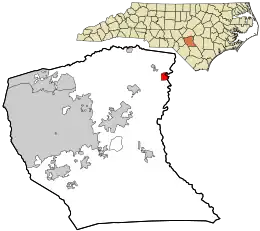 Location in Cumberland County and the state of North Carolina.