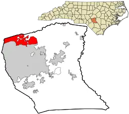 Location in Cumberland County and the state of North Carolina.