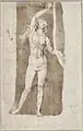Construction drawing of Eve, c. 1506, pen, 26,2 x 16,5 cm, Albertina (3081r)