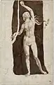 Final drawing of Eve, c. 1506, pen and brush, 26,2 x 16,5 cm,  Albertina (3081v)