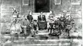 The Montgomerie family at Dalmore's front door