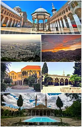 Umayyad Mosque General view of Damascus • Mount Qasioun Maktab Anbar • Azm Palace Sulaymaniyya Takiyya