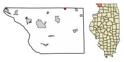 Location of Apple River in Jo Daviess County, Illinois.