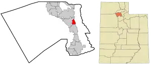 Location in Davis County and the state of Utah