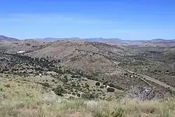View of Davis Mountains State Park (Indian Lodge to the far left)