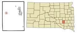 Location in Davison County and the state of South Dakota