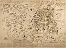 A detailed map of Jerusalem from the 18th century