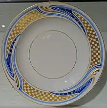 Porcelain plate by Henry van de Velde for Meissen factory (1903) (Darmstandt Museum)