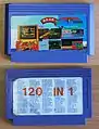 120 in 1 games cartridge (available games are repeated under different names)