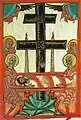 Descent from the Cross. Armenian manuscript. Daniel of Uranc gospel, 1463.