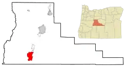 Location of La Pine, Oregon