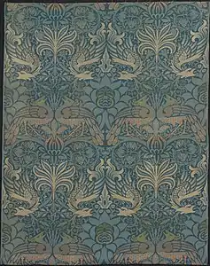 Peacock and Dragon design, woven wool (1878) (Art Institute of Chicago)