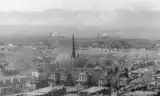 Skyline view of Grace Church (center) with Evans Chapel partially obscured, c. 1910