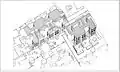 Diagoon housing, participation inside and outside