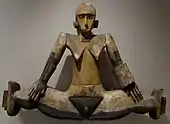 Gable figure (dilukái); late 19th century-early 20th century; painted wood; height: 65.2&nbsp;cm (252⁄3 in.); from Palau, by Belauan people; Metropolitan Museum of Art (New York City)