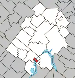 Location within Les Appalaches RCM.